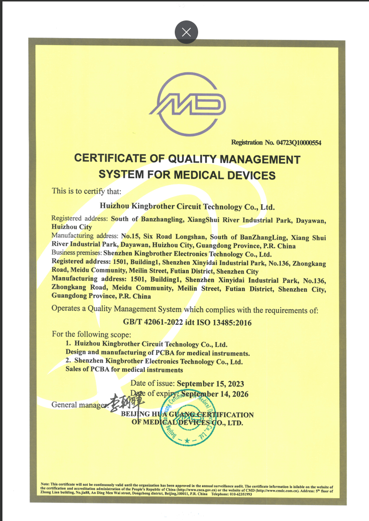 certificate of quality management